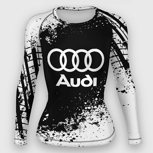 Женский рашгард Audi: Black Spray / 3D-принт – фото 1