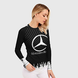 Рашгард женский Mercedes-Benz: Black Side, цвет: 3D-принт — фото 2