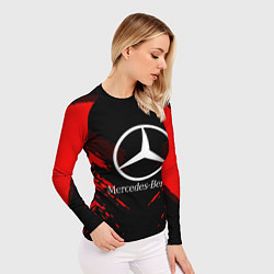 Рашгард женский Mercedes-Benz: Red Anger, цвет: 3D-принт — фото 2