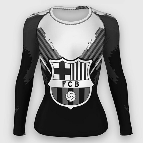 Женский рашгард FC Barcelona: Black Style / 3D-принт – фото 1