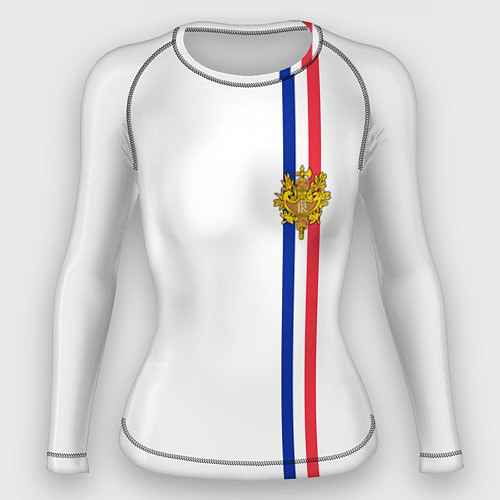 Женский рашгард Франция: лента с гербом / 3D-принт – фото 1
