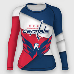 Рашгард женский Washington Capitals, цвет: 3D-принт