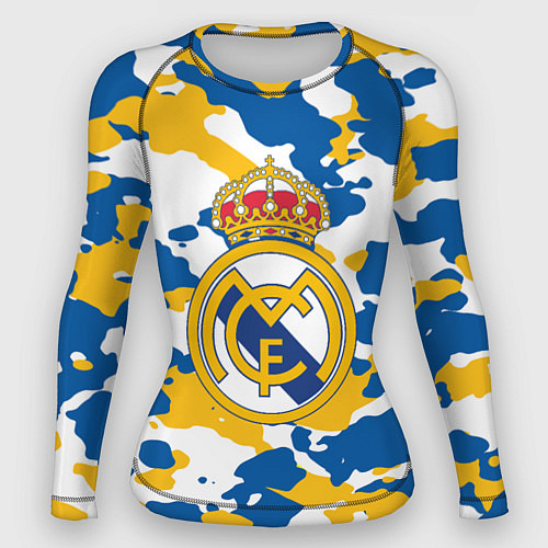 Женский рашгард Real Madrid: Camo / 3D-принт – фото 1