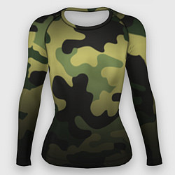 Рашгард женский Camouflage Green, цвет: 3D-принт