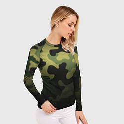 Рашгард женский Camouflage Green, цвет: 3D-принт — фото 2