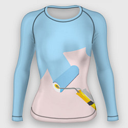 Рашгард женский Голубая заливка, цвет: 3D-принт