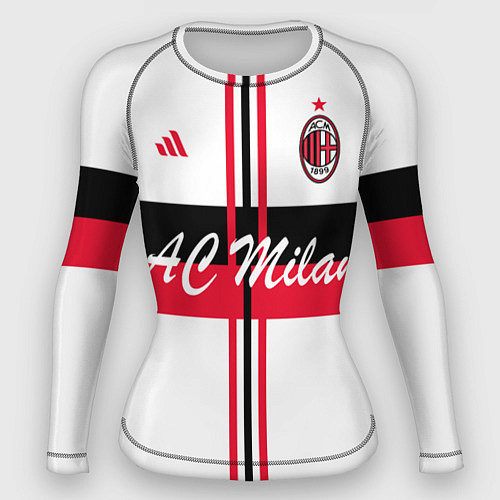 Женский рашгард AC Milan: White Form / 3D-принт – фото 1