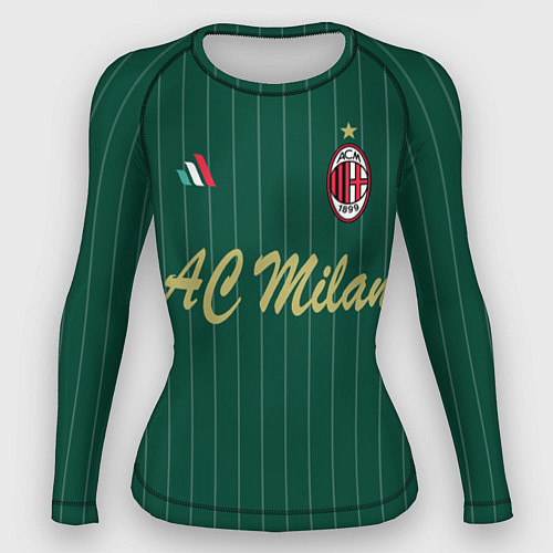 Женский рашгард AC Milan: Green Form / 3D-принт – фото 1