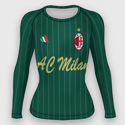 Рашгард женский AC Milan: Green Form, цвет: 3D-принт
