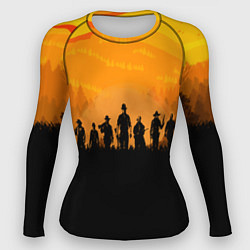 Рашгард женский Red Dead Redemption: Orange Sun, цвет: 3D-принт