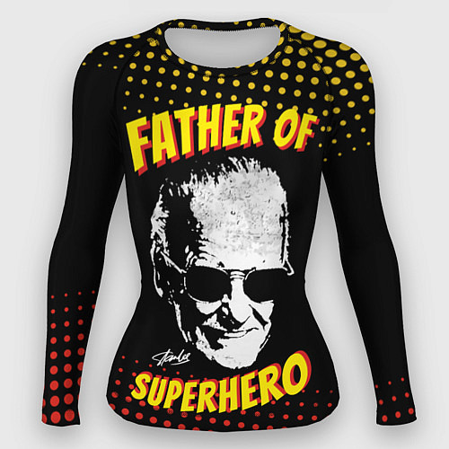 Женский рашгард Stan Lee: Father of Superhero / 3D-принт – фото 1