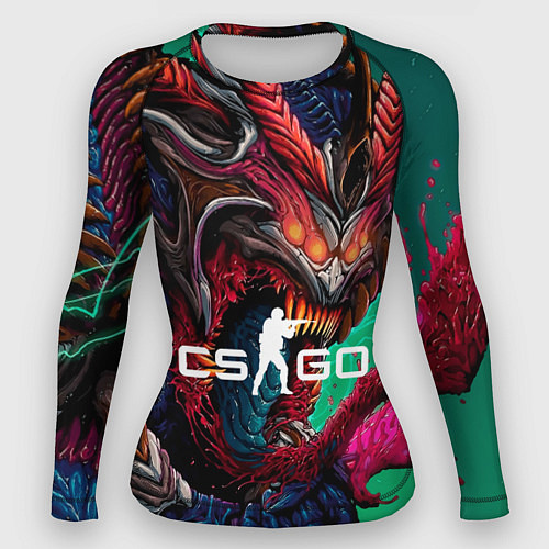 Женский рашгард CS GO hyper beast skin / 3D-принт – фото 1