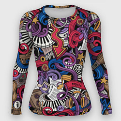 Женский рашгард Music collage