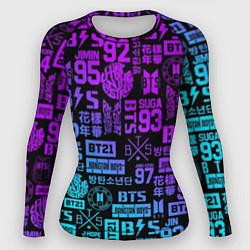 Рашгард женский BTS Logos, цвет: 3D-принт