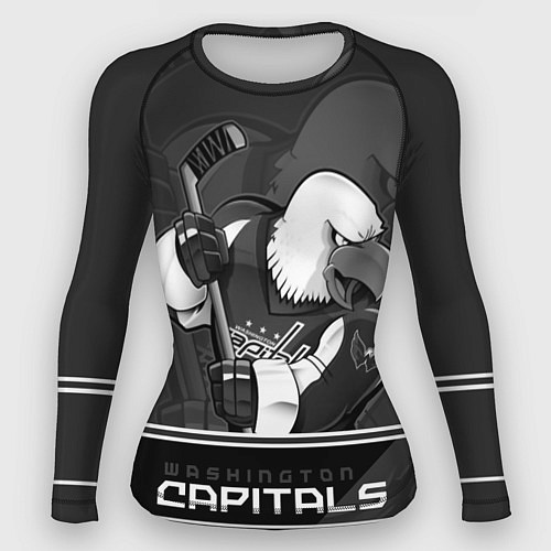Женский рашгард Washington Capitals: Mono / 3D-принт – фото 1