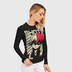 Рашгард женский My Hero Academia красные волосы, цвет: 3D-принт — фото 2