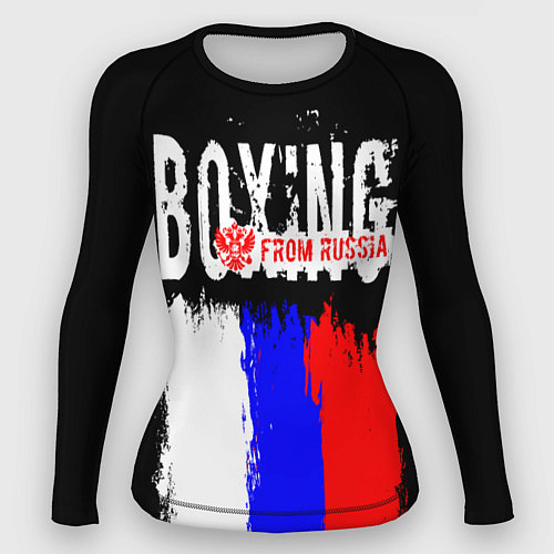 Женский рашгард Boxing from Russia / 3D-принт – фото 1