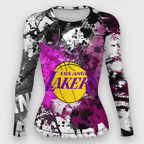 Женский рашгард Лос-Анджелес Лейкерс, Los Angeles Lakers / 3D-принт – фото 1