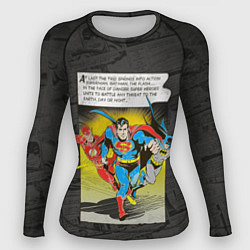 Рашгард женский Flash, Batman, Superman, цвет: 3D-принт