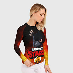 Рашгард женский Brawl Stars - Crow, цвет: 3D-принт — фото 2