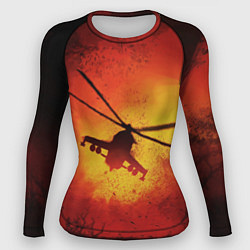 Женский рашгард Military helicopter