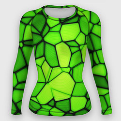 Рашгард женский Зеленая мозаика, цвет: 3D-принт