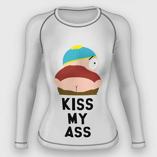 Женский рашгард Kiss My Ass / 3D-принт – фото 1