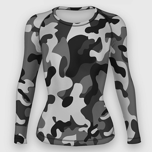 Женский рашгард ГОРОДСКОЙ КАМУФЛЯЖ / 3D-принт – фото 1