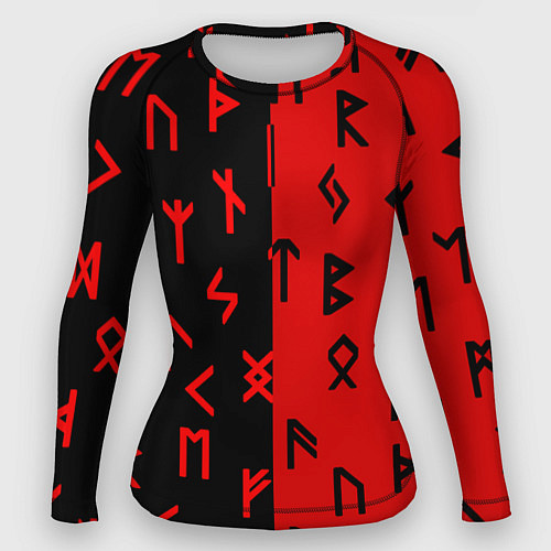 Женский рашгард РУНЫ / 3D-принт – фото 1