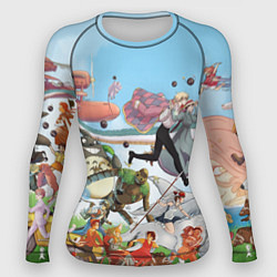 Рашгард женский Studio Ghibli, цвет: 3D-принт
