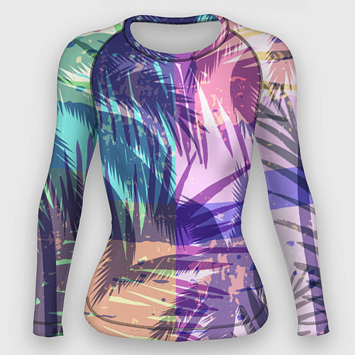 Женский рашгард Тропики / 3D-принт – фото 1