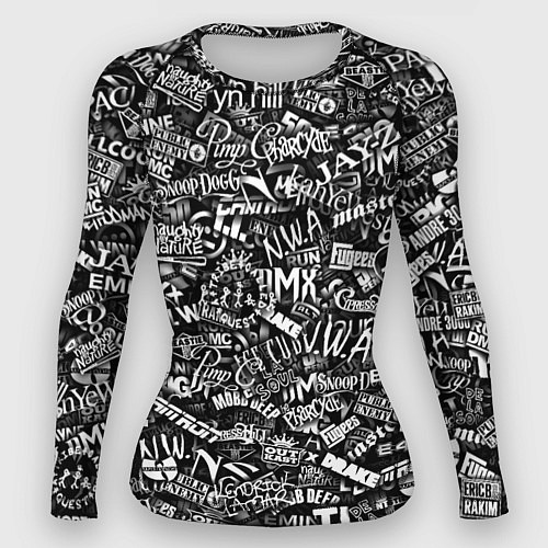 Женский рашгард Top Hip Hop / 3D-принт – фото 1