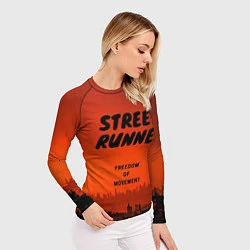 Рашгард женский Street runner, цвет: 3D-принт — фото 2