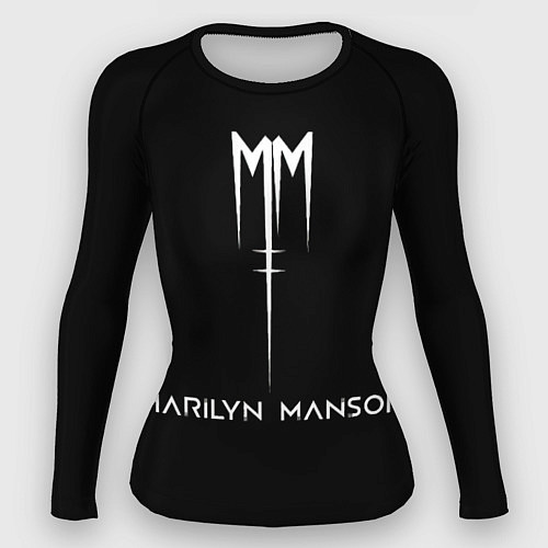 Женский рашгард Marilyn Manson / 3D-принт – фото 1