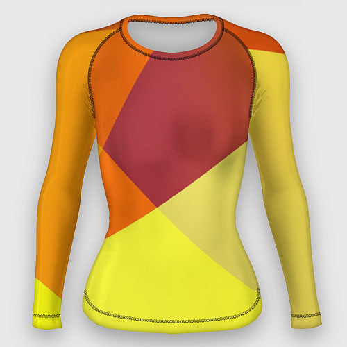 Женский рашгард Оранжевые углы / 3D-принт – фото 1