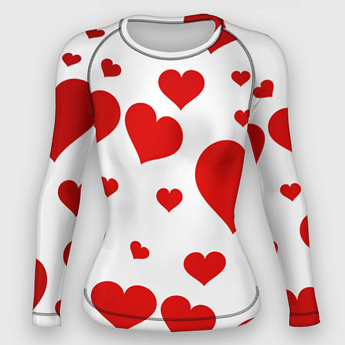 Женский рашгард Сердечки / 3D-принт – фото 1