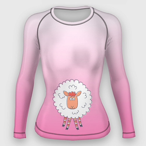 Женский рашгард Веселая овечка / 3D-принт – фото 1