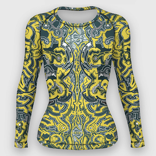 Женский рашгард УЗОР , ФУТУРИЗМ, / 3D-принт – фото 1