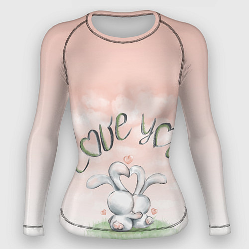 Женский рашгард Люблю тебя / 3D-принт – фото 1