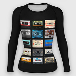 Рашгард женский Музыкальные касеты, цвет: 3D-принт