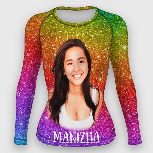 Женский рашгард Manizha Радужные блестки / 3D-принт – фото 1