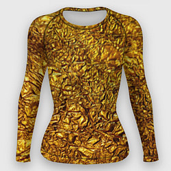 Рашгард женский Сусальное золото, цвет: 3D-принт