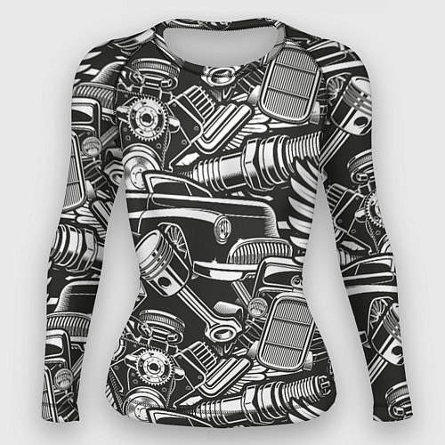 Женский рашгард Механика Автомобиль / 3D-принт – фото 1