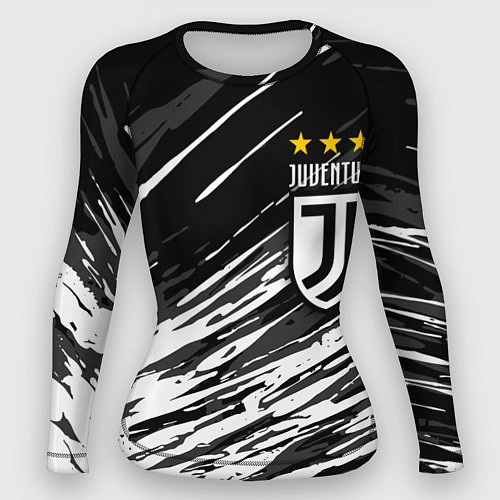 Женский рашгард JUVENTUS ЮВЕНТУС БРЫЗГИ / 3D-принт – фото 1