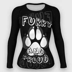 Рашгард женский Furry proud, цвет: 3D-принт