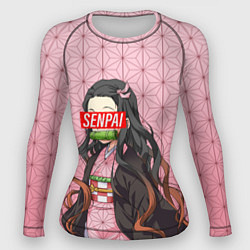 Рашгард женский SENPAI NEZUKO НЕЗУКО ПАТТЕРН, цвет: 3D-принт