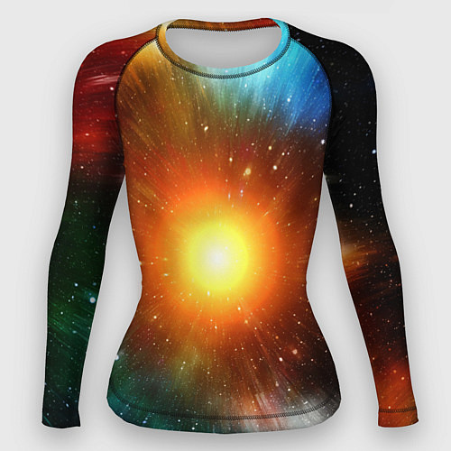 Женский рашгард СКОРОСТЬ СОЛНЕЧНОГО СВЕТА / 3D-принт – фото 1