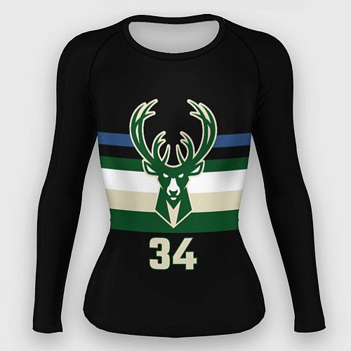 Женский рашгард Milwaukee Bucks форма Яннис Адетокумбо / 3D-принт – фото 1