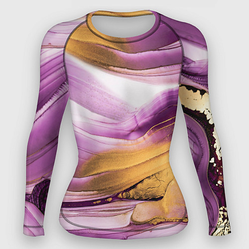 Женский рашгард Наслоение красок / 3D-принт – фото 1