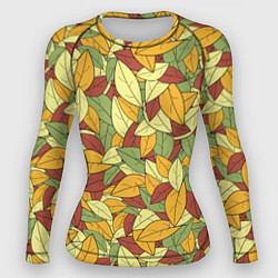 Рашгард женский Яркие осенние листья, цвет: 3D-принт